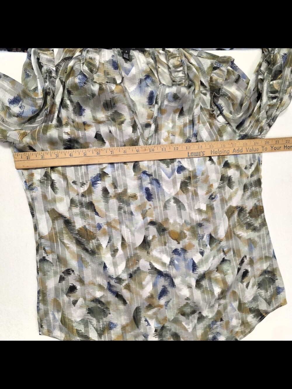 WHBM Small Blouse Ruffle Multicolor - Picture 2 of 8